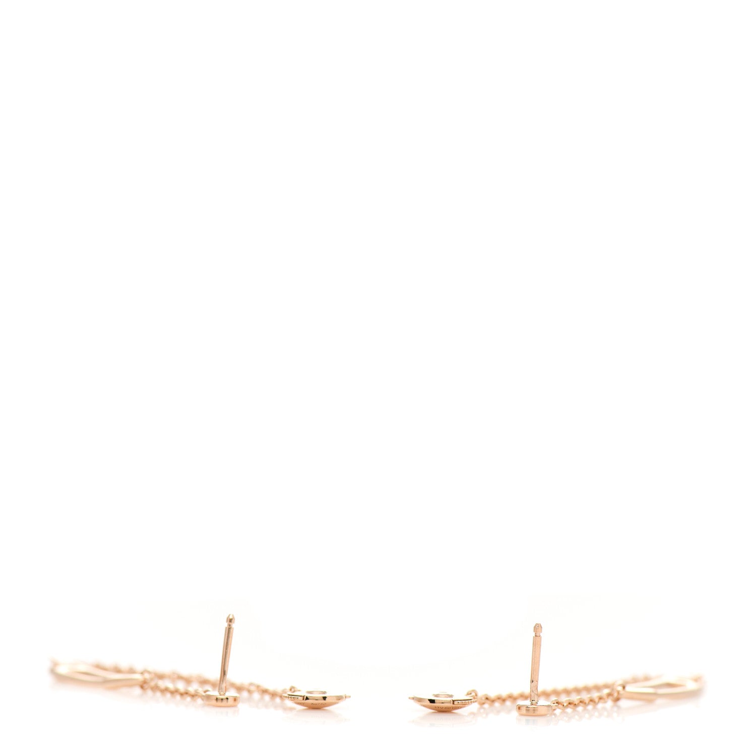 Hermes 18K Rose Gold TPM Chaine D'Ancre Punk Earrings 3 of 5