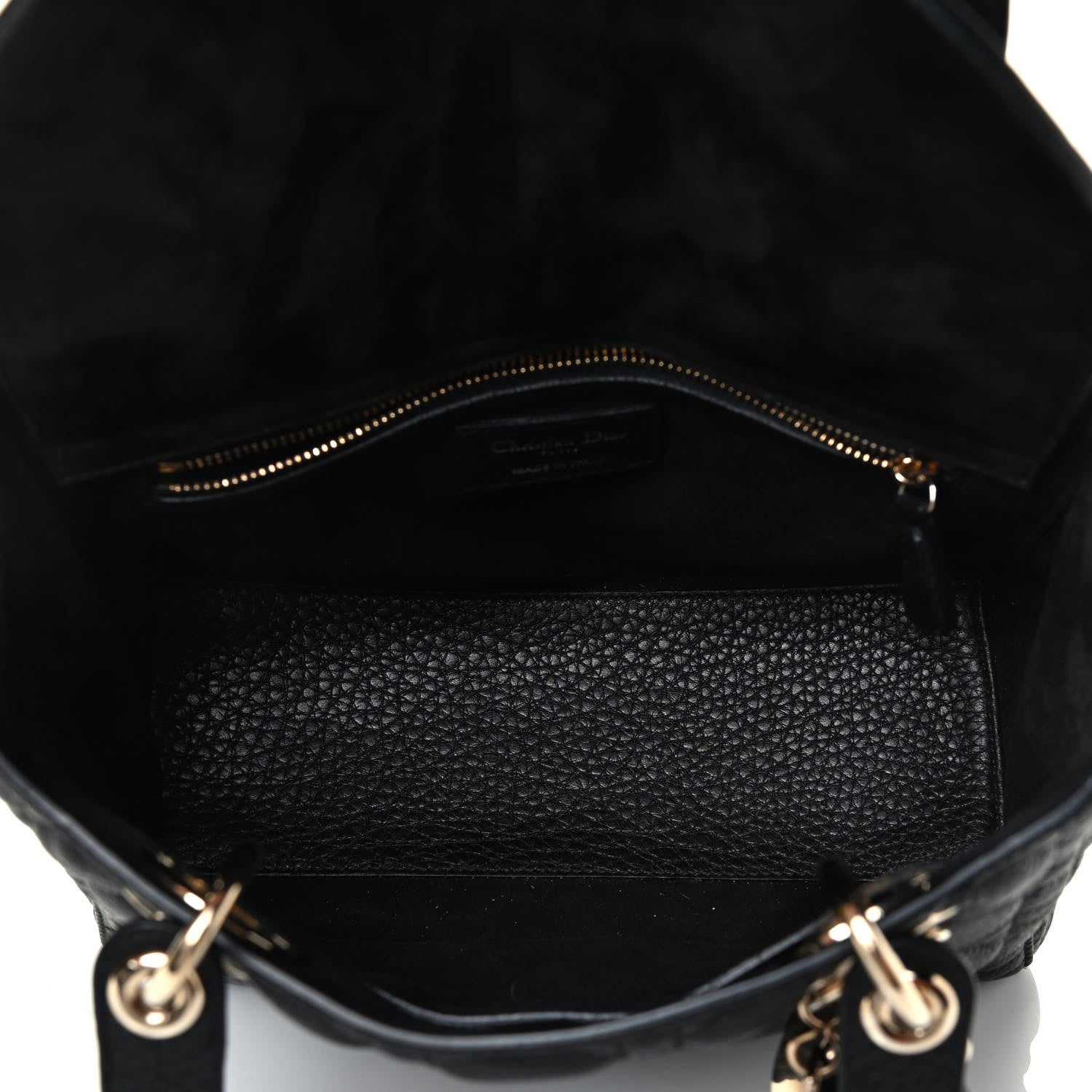 Christian Dior Grained Calfskin Cannage Medium Supple Lady Dior Black 4 of 4