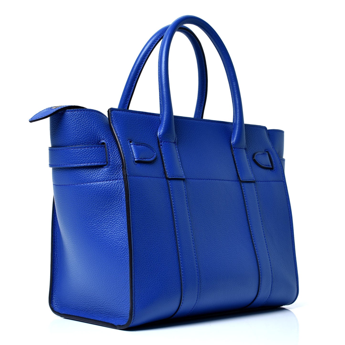 Small Classic Grain Small Bayswater Zip Tote Porcelain Blue
