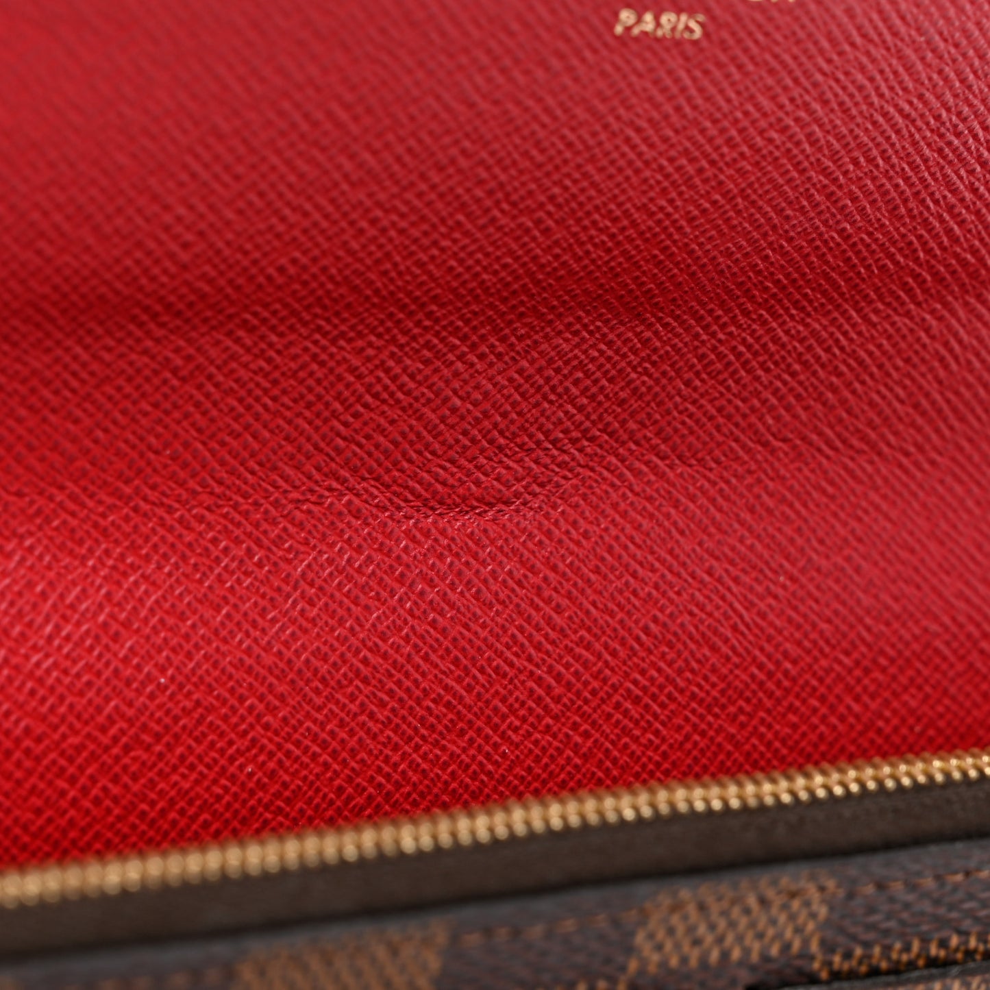 Damier Ebene Emilie Wallet Red