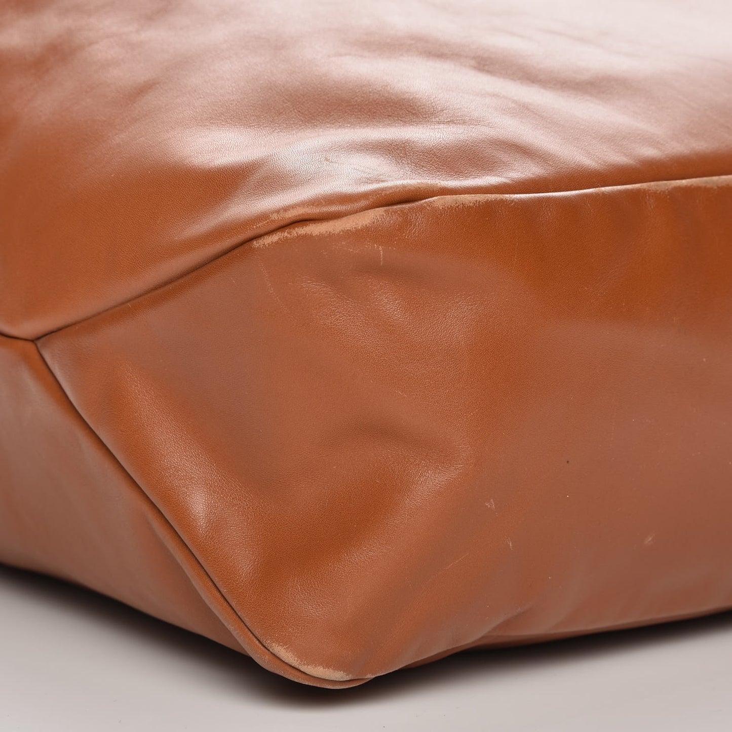 Calfskin Large Horsebit Chain Hobo Brown