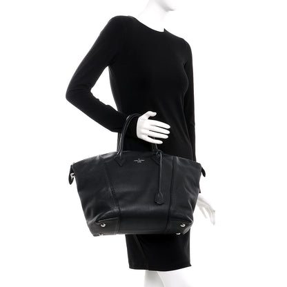 Louis Vuitton Veau Cachemire Soft Lockit MM Black 2 of 16
