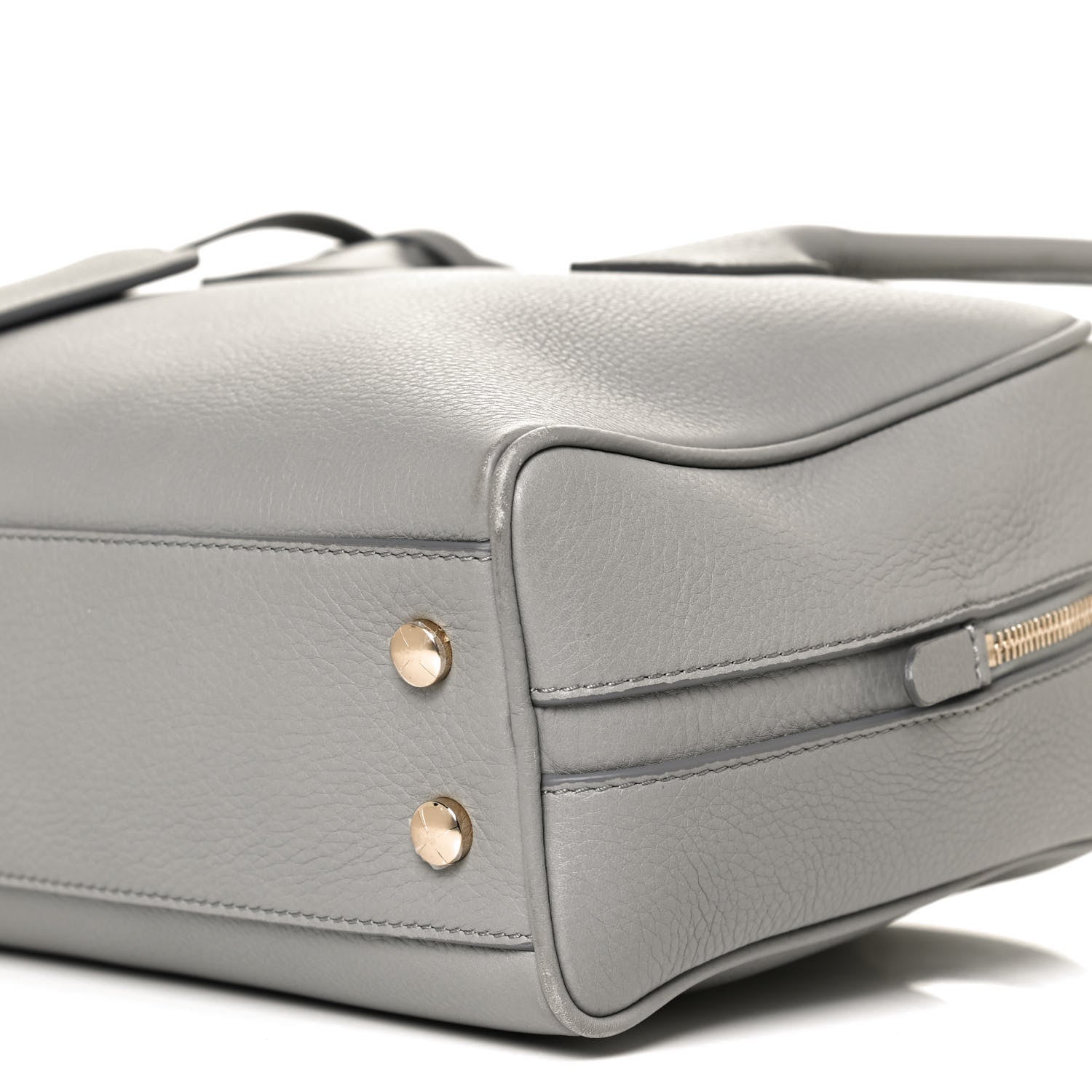 Burberry Soft Grain Calfskin Half Cube Bag Bright Cloud Grey 10 of 12