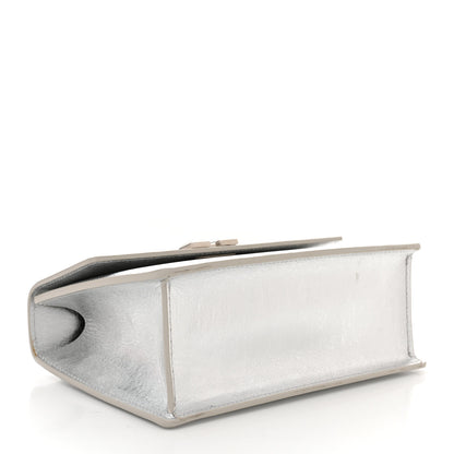Off-White Metallic Calfskin Jitney 1.4 Shoulder Bag Silver 3 of 11