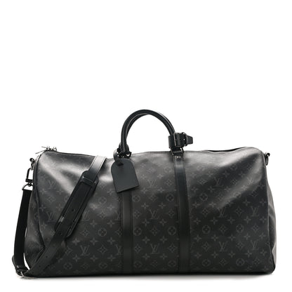 Louis Vuitton Monogram Eclipse Keepall Bandouliere 55 1 of 11