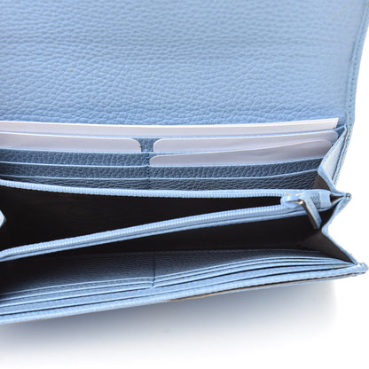Gucci Dollar Calfskin Swing Continental Wallet Mineral Blue 5 of 8