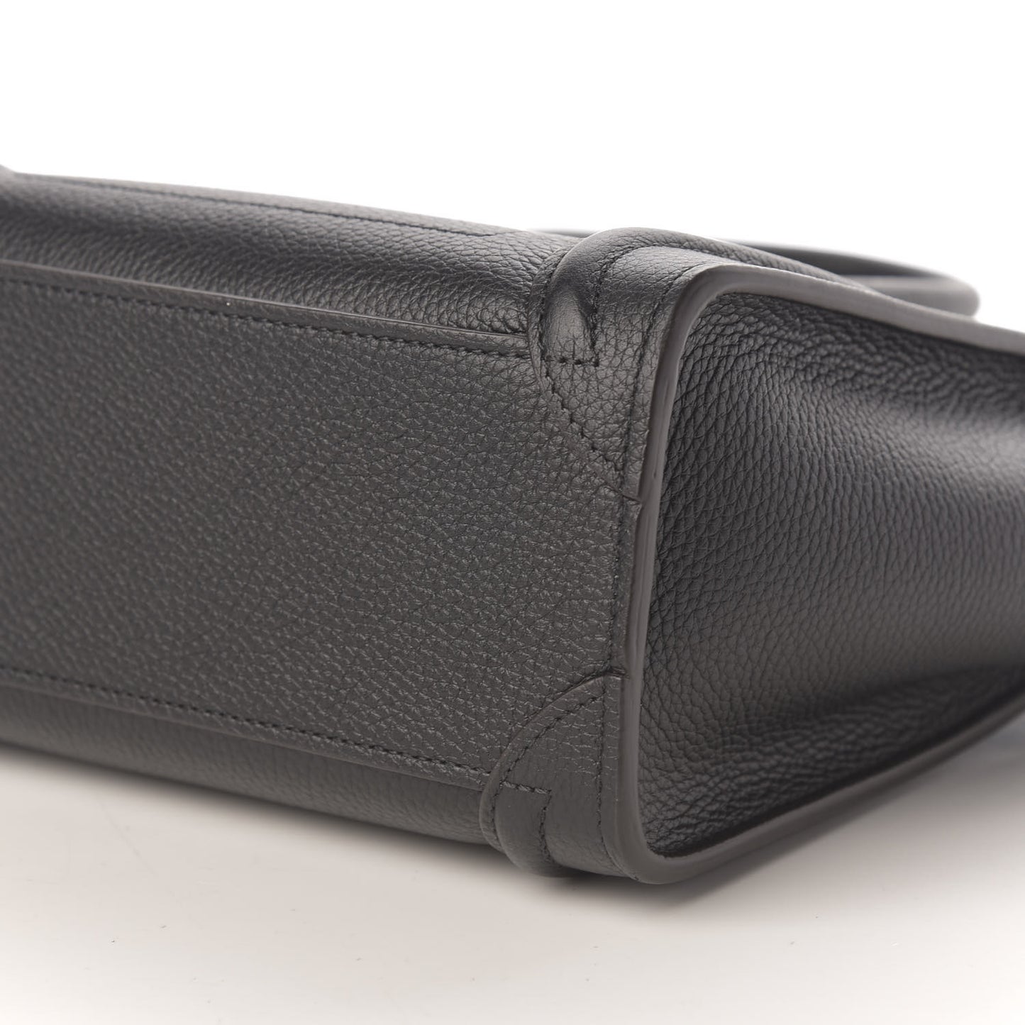 Drummed Calfskin Nano Luggage Black