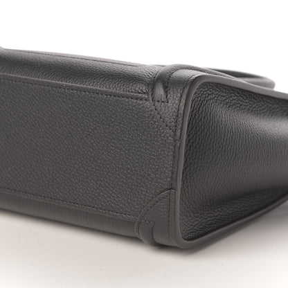 Celine Drummed Calfskin Nano Luggage Black 7 of 11