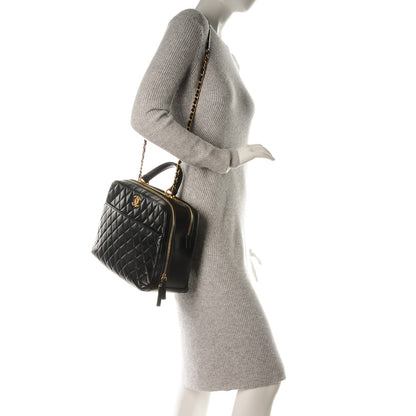 Chanel Lambskin Quilted Trendy CC Bowling Bag Black 2 of 8