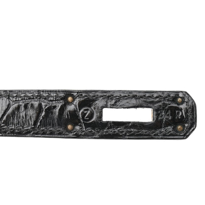 Hermes Shiny Alligator Kelly Sellier 28 Black 7 of 19