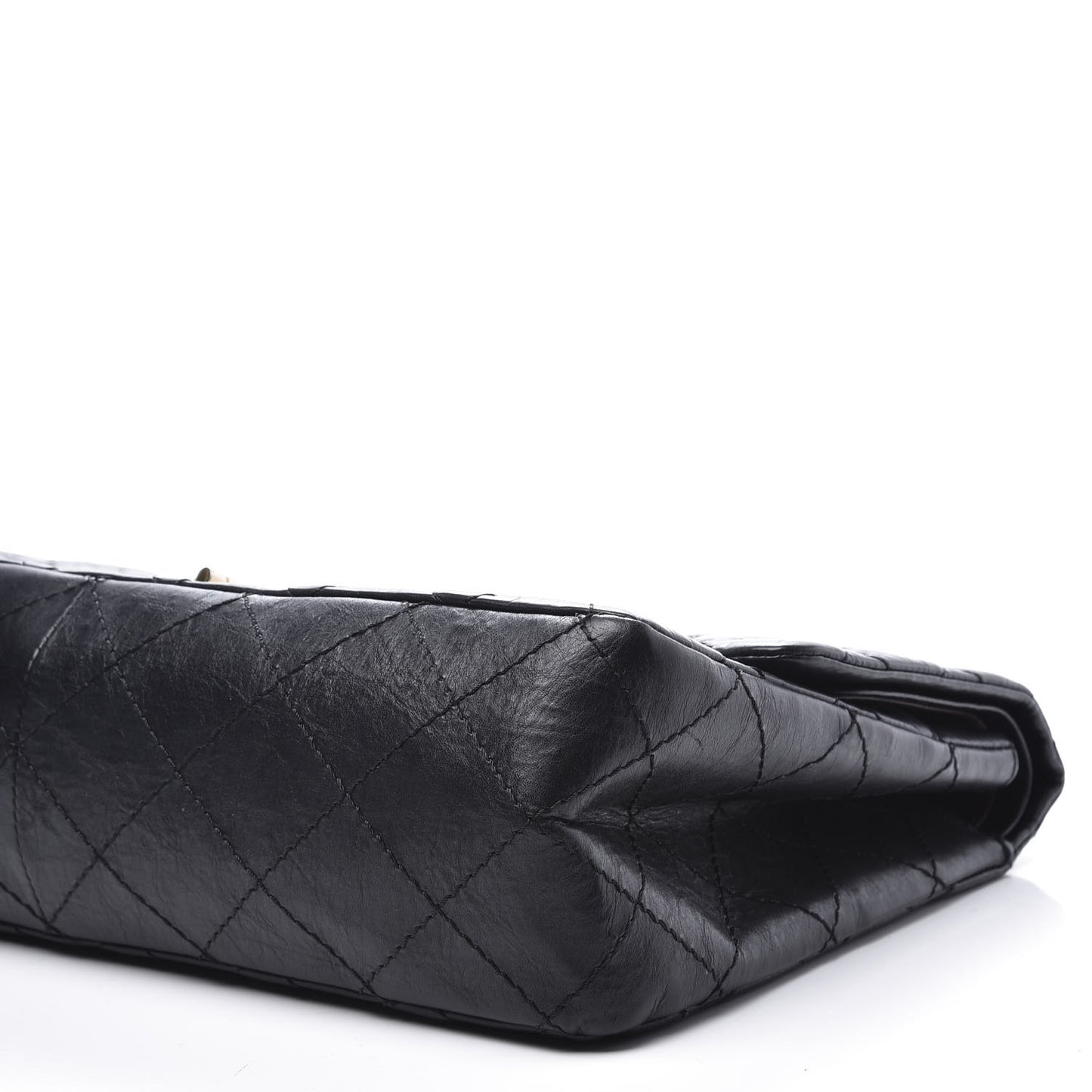 Aged Calfskin Quilted 2.55 Reissue 227 Flap Black