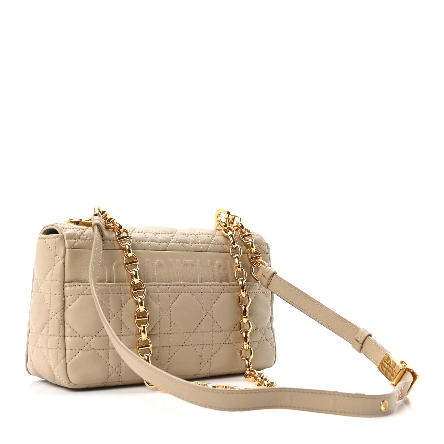 Christian Dior Calfskin Cannage Small Caro Bag Beige 3 of 10