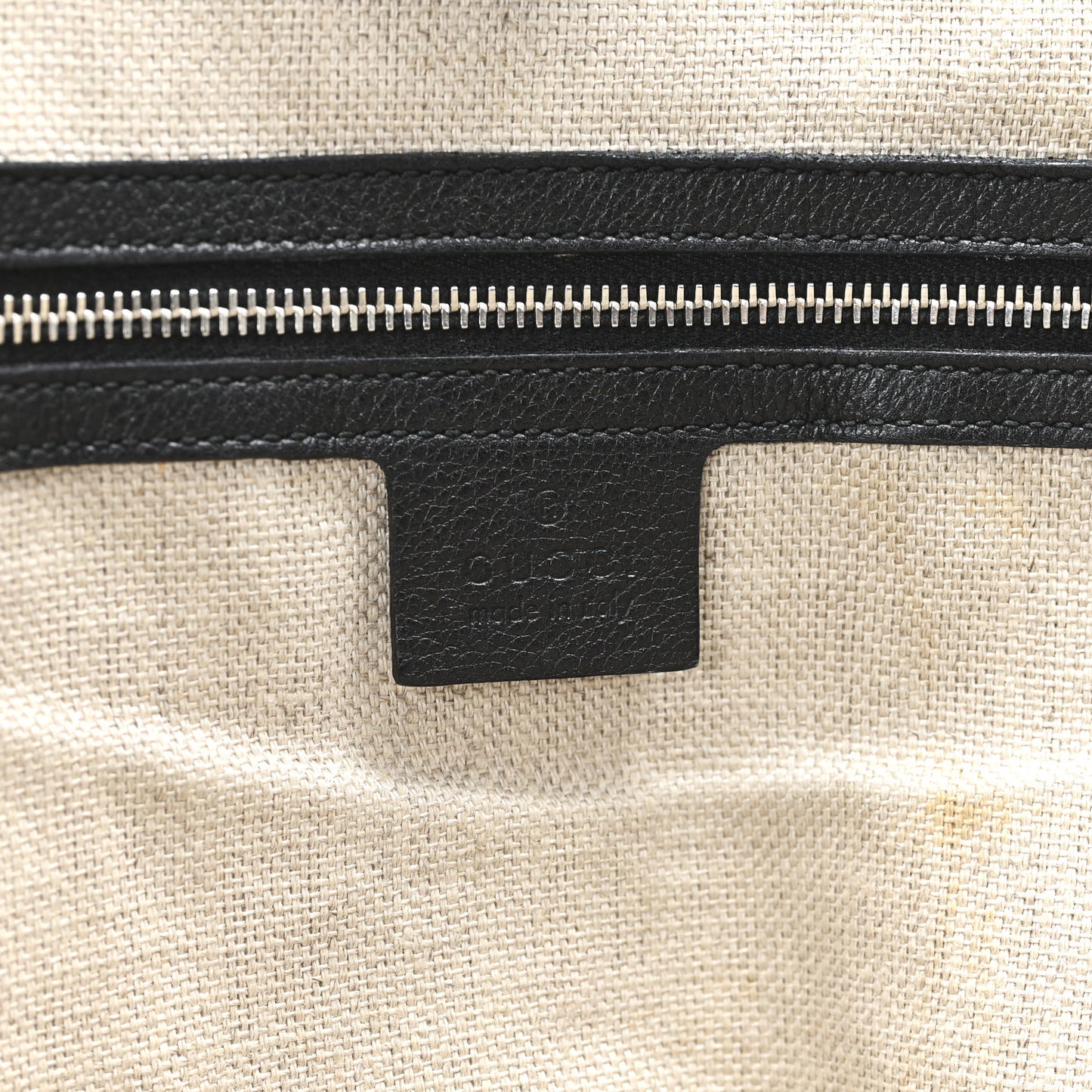 Leather Icon Bit Large Tote Black