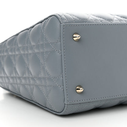 Christian Dior Lambskin Cannage Medium Lady Dior Cloud Blue 9 of 11
