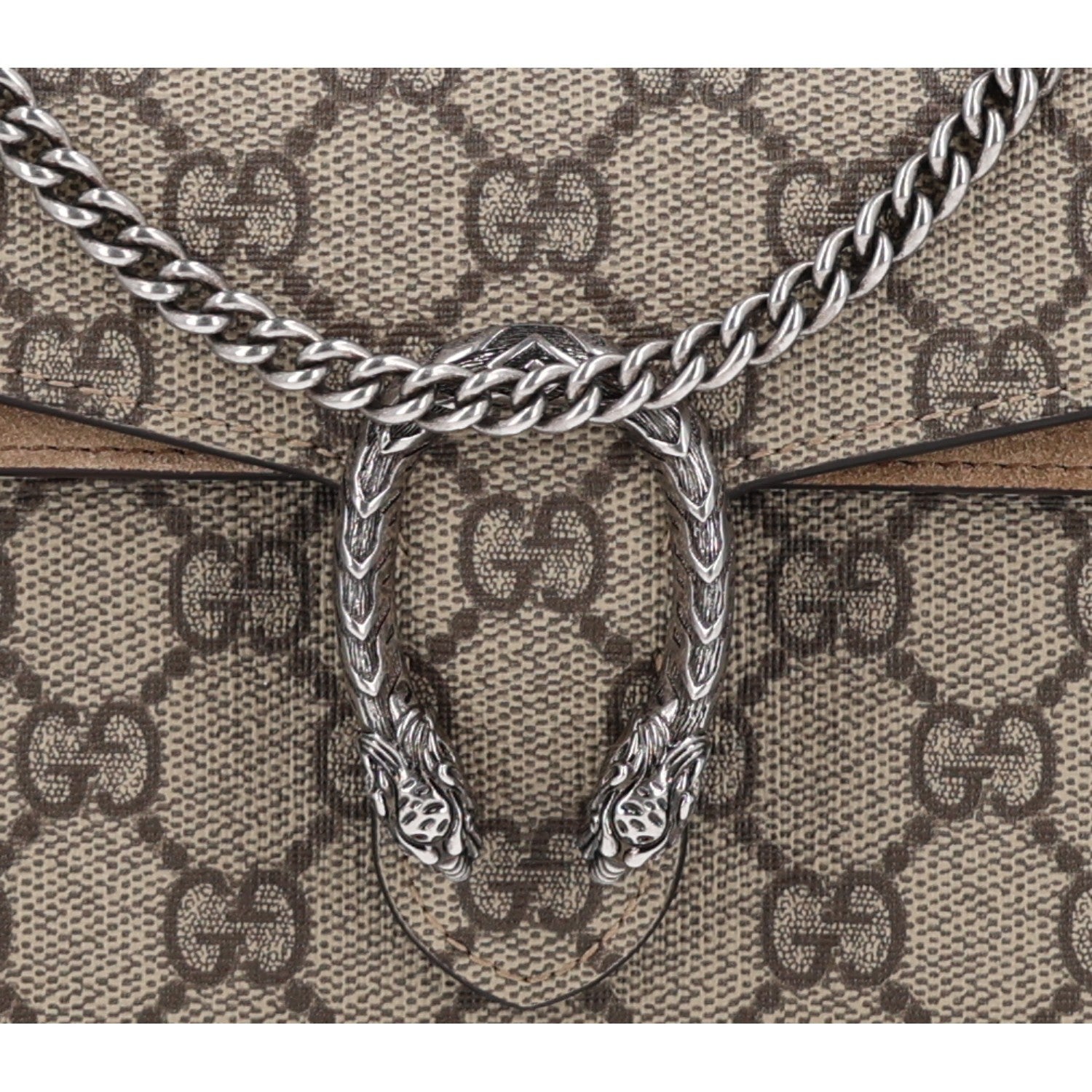 Gucci GG Supreme Monogram Super Mini Dionysus Shoulder Bag Taupe 7 of 9