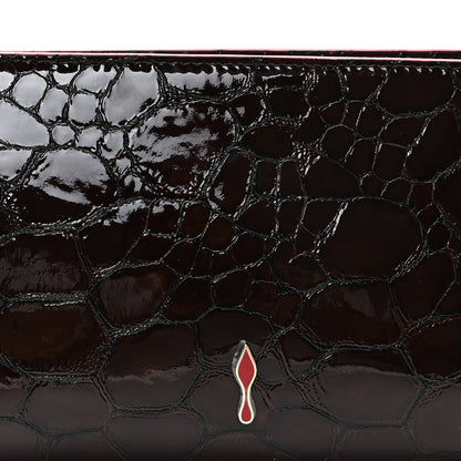 Christian Louboutin Calfskin Crocodile Embossed Pony Hair Leopard Print Eloise Top Handle Bag Brown 7 of 9