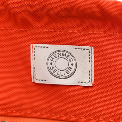 Hermes Canvas The Grooming Bag Bleu Navy Feu 8 of 12