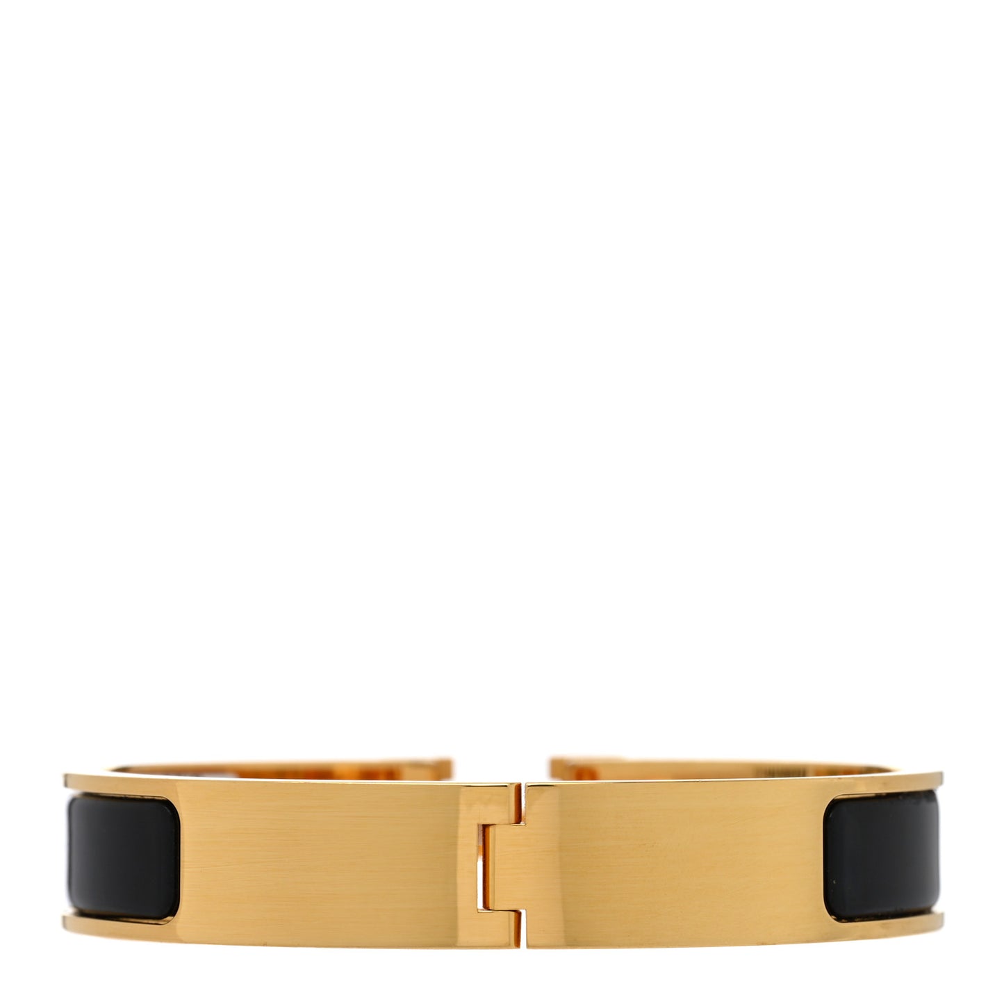 Enamel Narrow Clic Clac H Bracelet PM Black