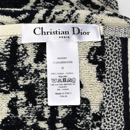 Christian Dior Cotton Toile De Jouy Reverse Towel Blue Ivory 3 of 3