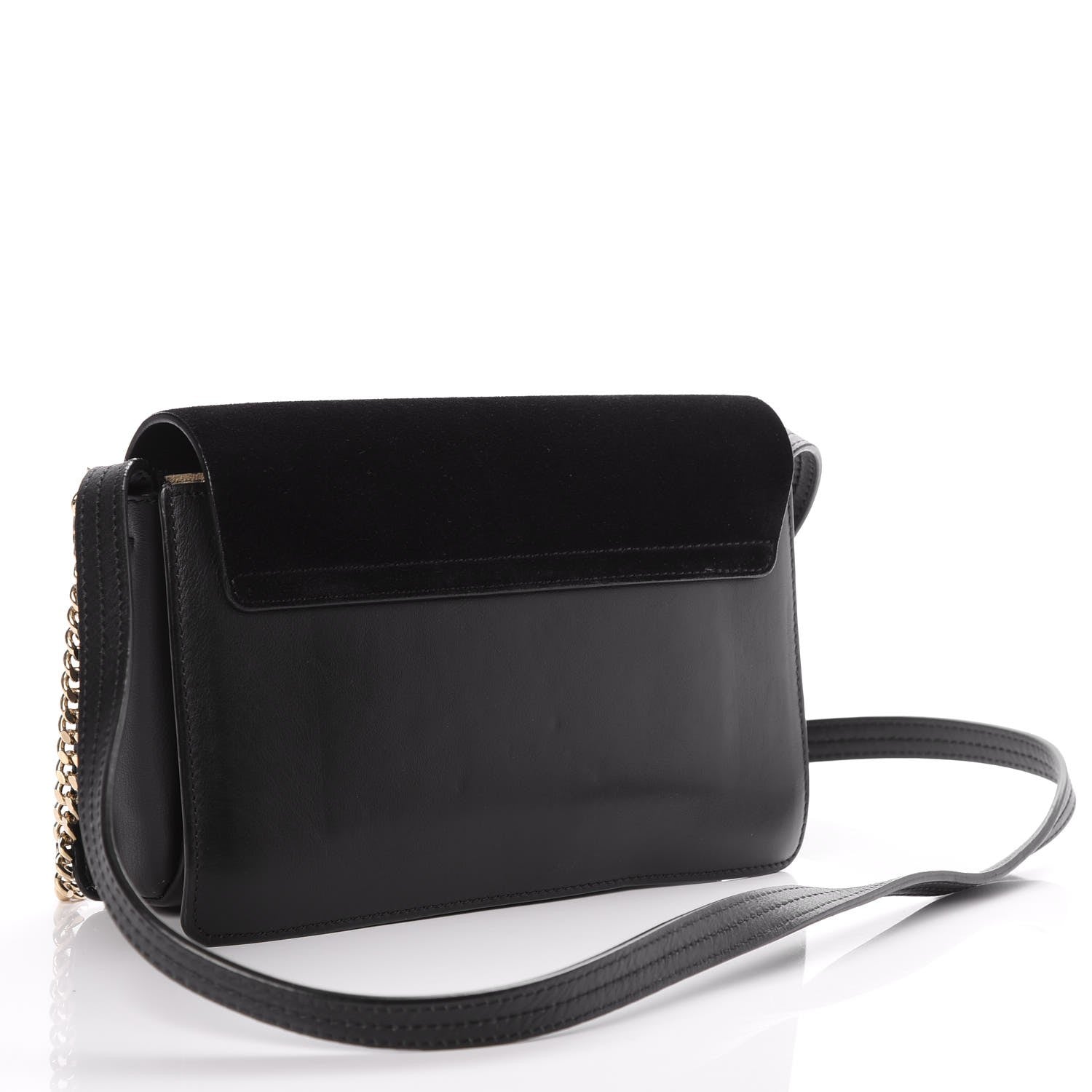 Chloe Suede Calfskin Small Faye Shoulder Bag Black 3 of 8