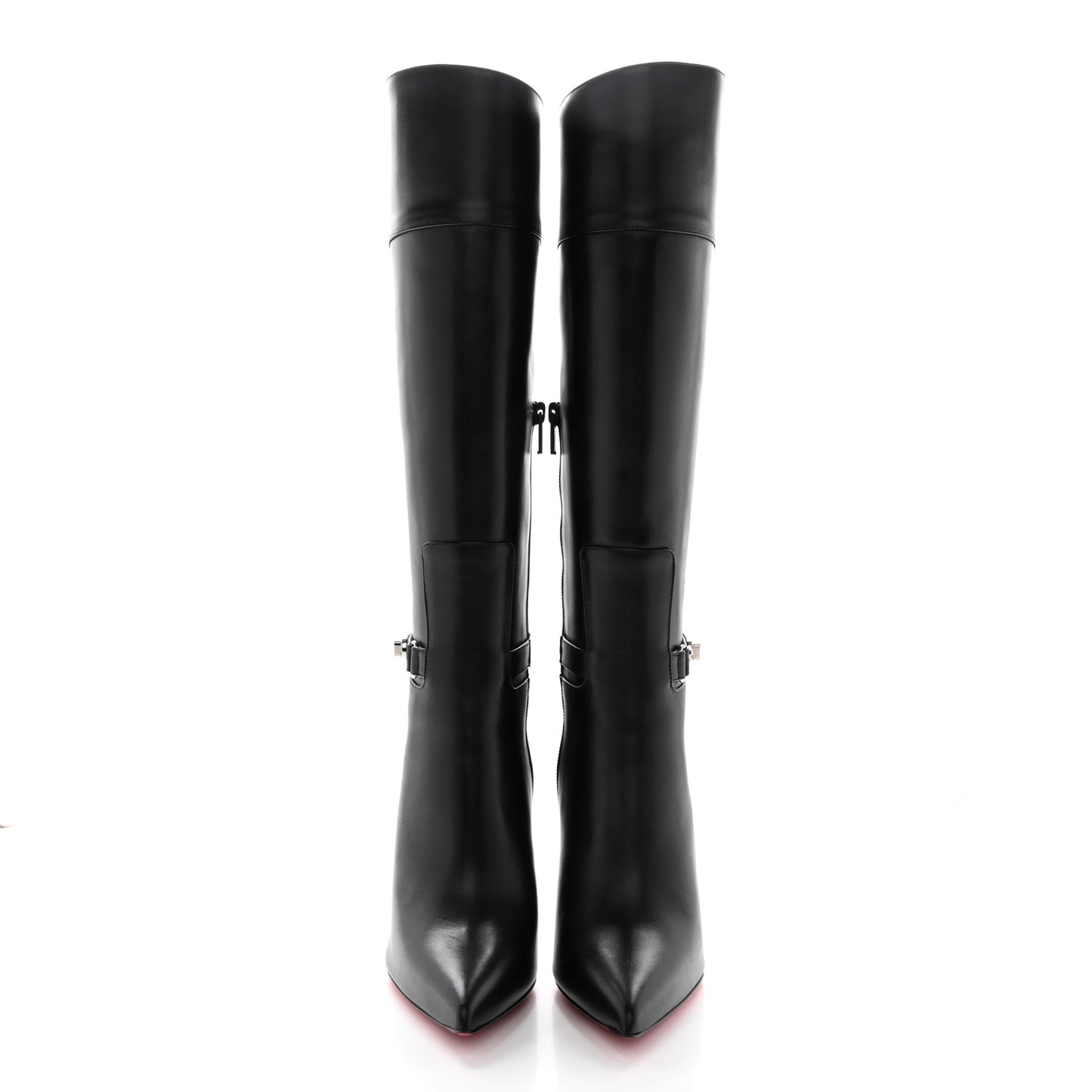 Calfskin Lock Kate Botta 100 Knee High Boots 38.5 Black