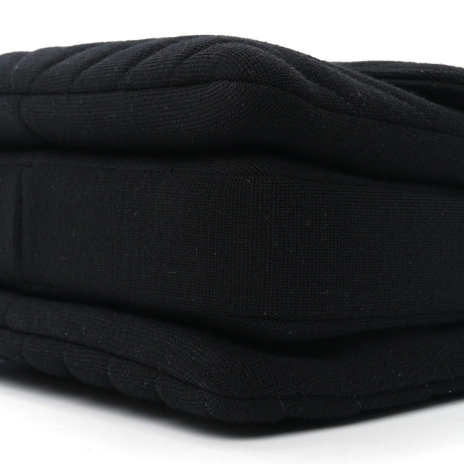 Chanel Jersey Chevron Quilted Small Trendy CC Dual Handle Flap Bag Black 10 of 10