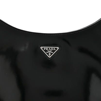 Prada Spazzolato Cleo Shoulder Bag Black 7 of 9