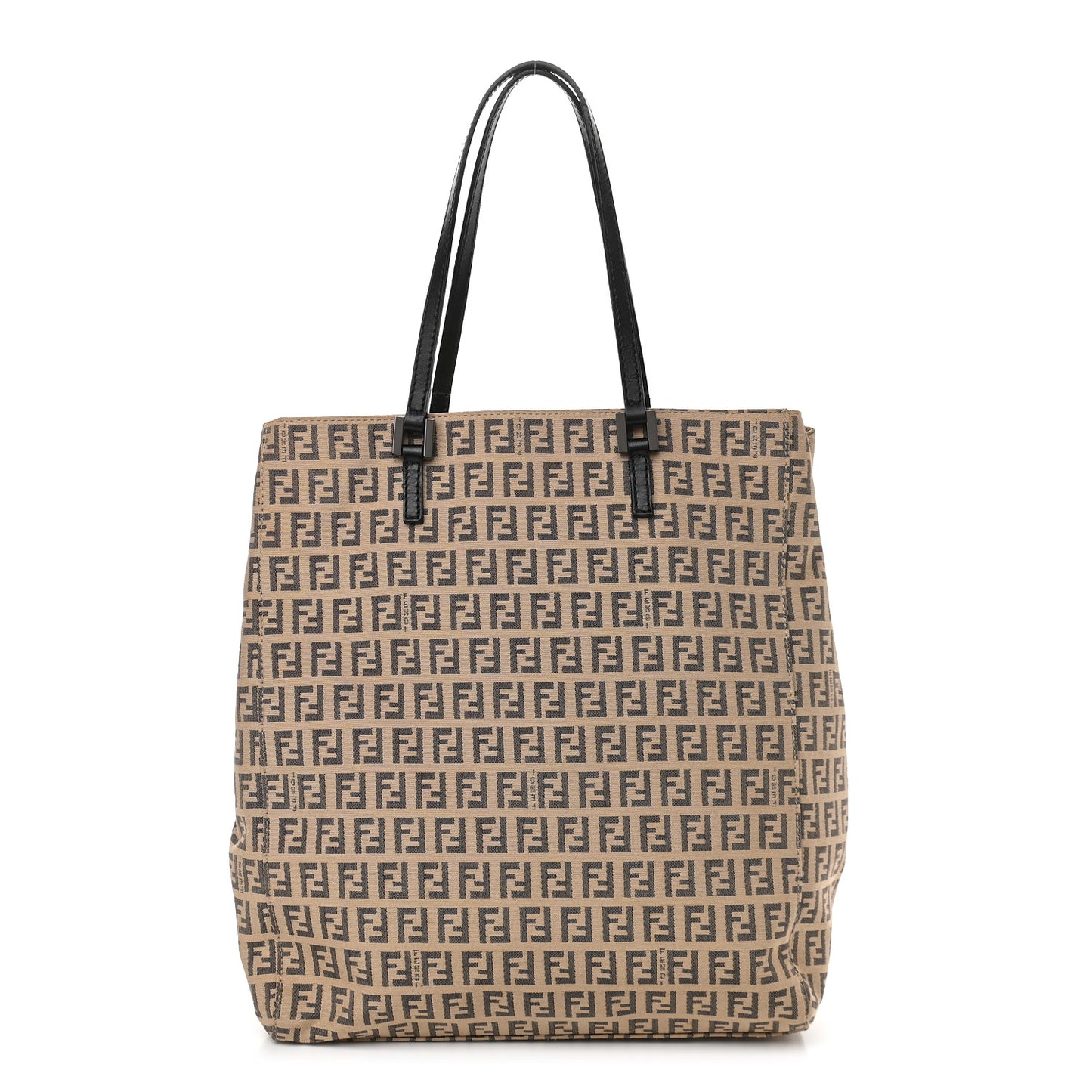 Zucchino Vitello Small Tote Beige Black