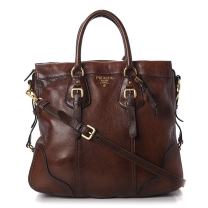 Prada Cervo Antik Shoulder Bag Cacao 1 of 9