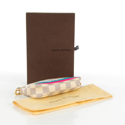 Louis Vuitton Damier Azur 2015 Christmas Animation Mini Pochette Accessories 4 of 8