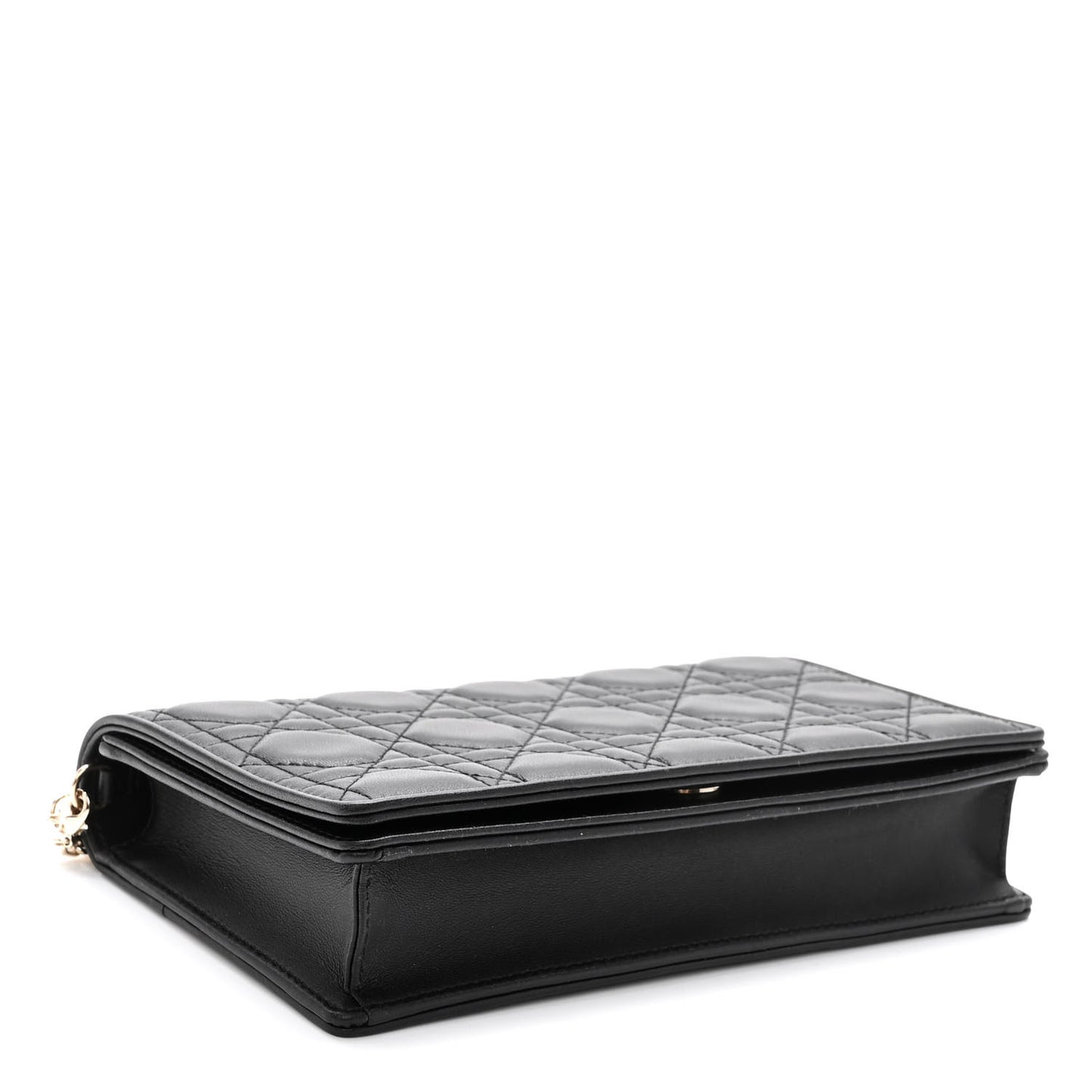 Lambskin Cannage Lady Dior Pouch Black