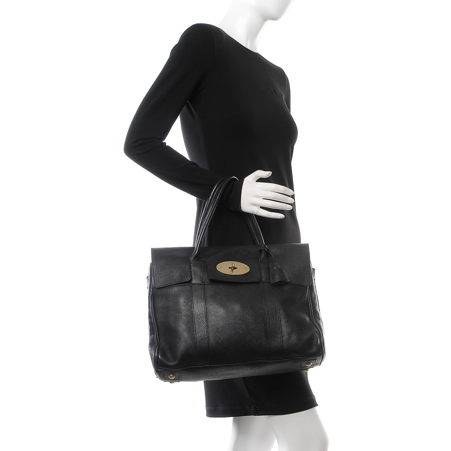 Mulberry Natural Vegetable Tanned Bayswater Black 2 of 7