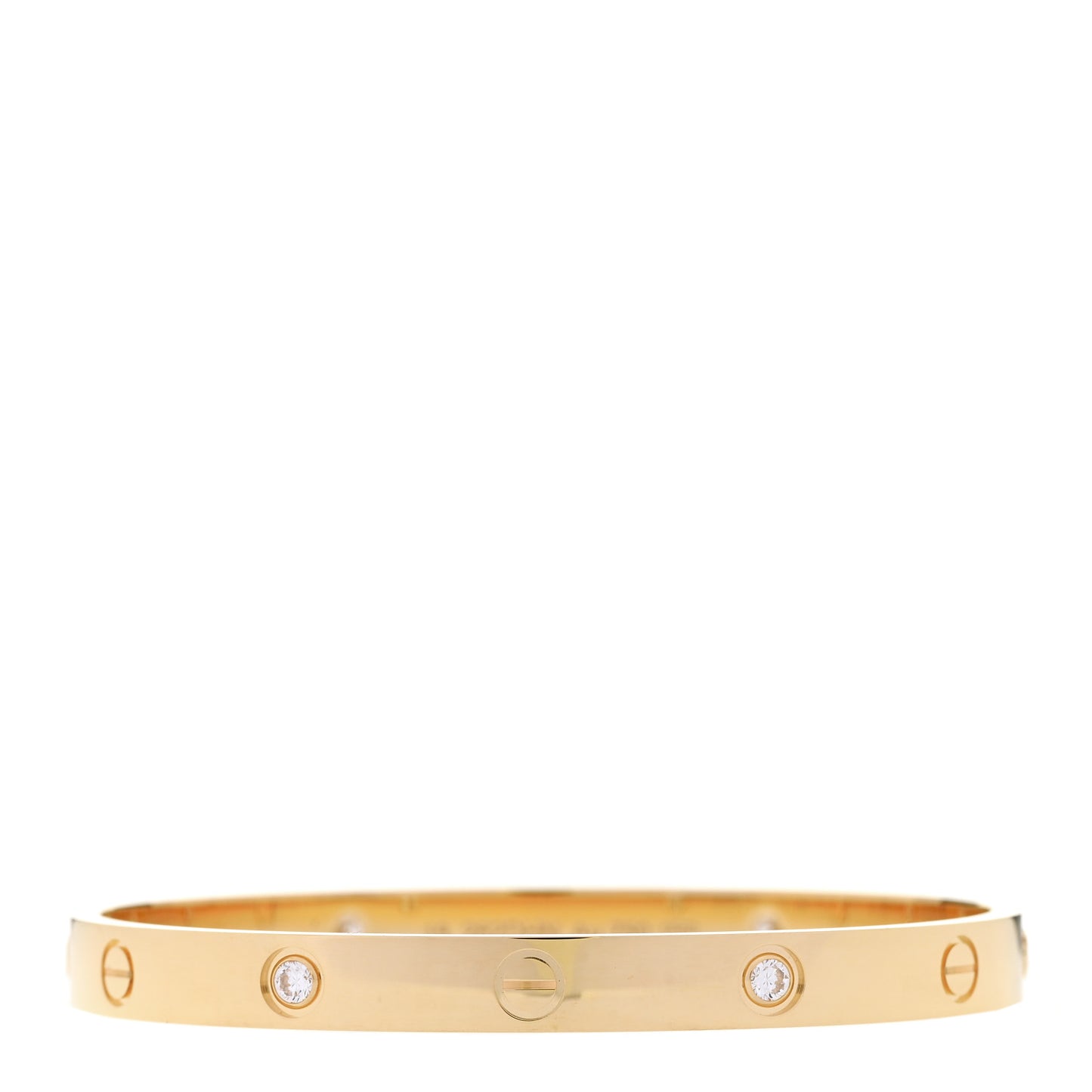 18K Yellow Gold 4 Diamond LOVE Bracelet 18