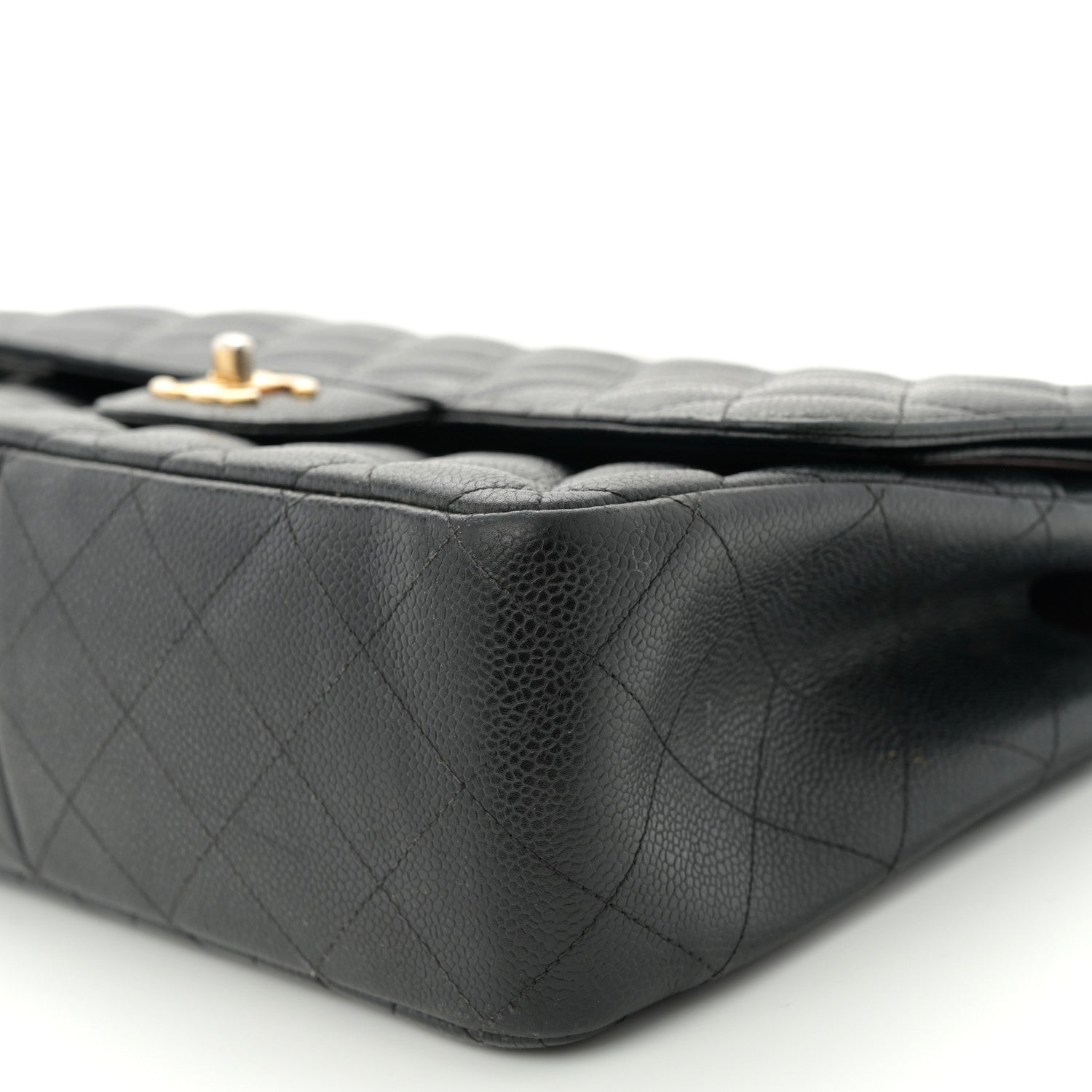 Chanel Caviar Quilted Jumbo Double Flap Black 10 of 12