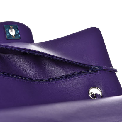 Chanel Lambskin Quilted Medium Double Flap Purple 5 of 13