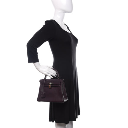 Hermes Togo Kelly Retourne 25 Raisin 3 of 18