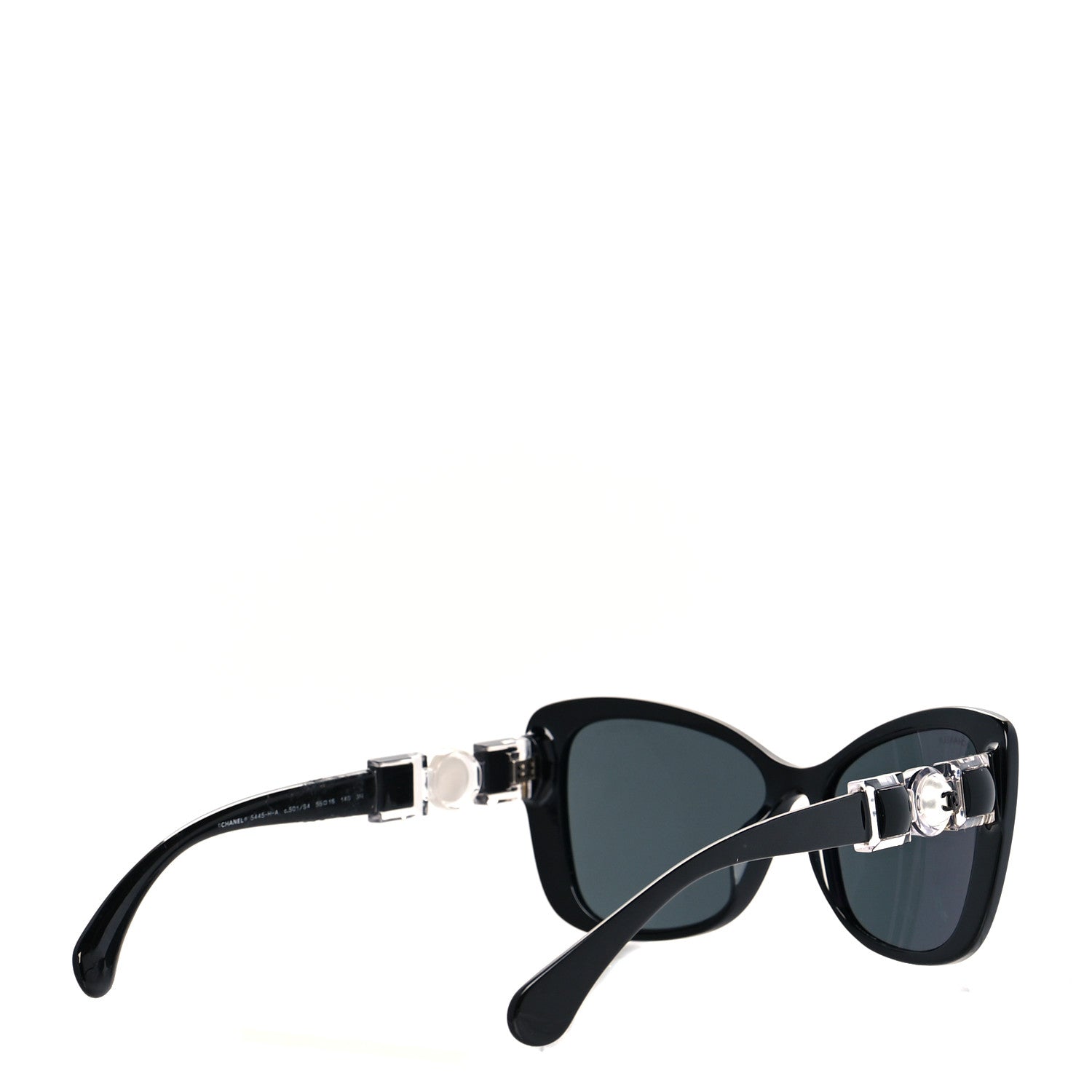 Chanel Acetate Pearl Butterfly Sunglasses 5445-H Black 4 of 7