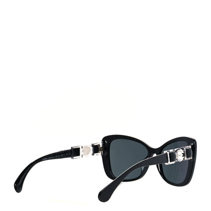 Chanel Acetate Pearl Butterfly Sunglasses 5445-H Black 4 of 7