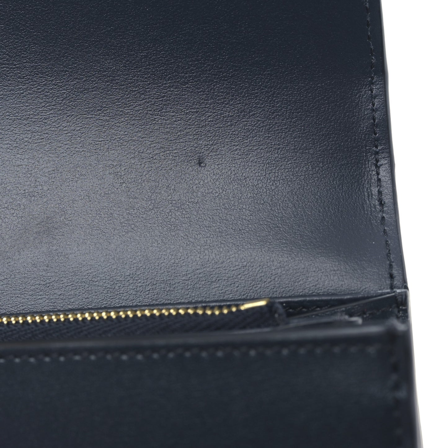 Shiny Calfskin Long Triomphe Wallet Navy