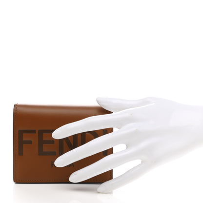 Fendi Vitello King Tamponato Logo Embossed Wallet Cuoio 2 of 8