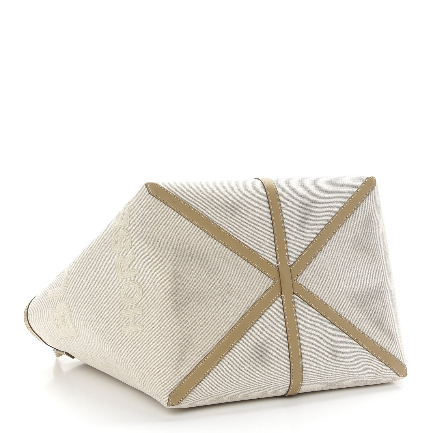 Burberry Cotton Canvas Mini Logo Horseferry Tote Bag Off White 5 of 11