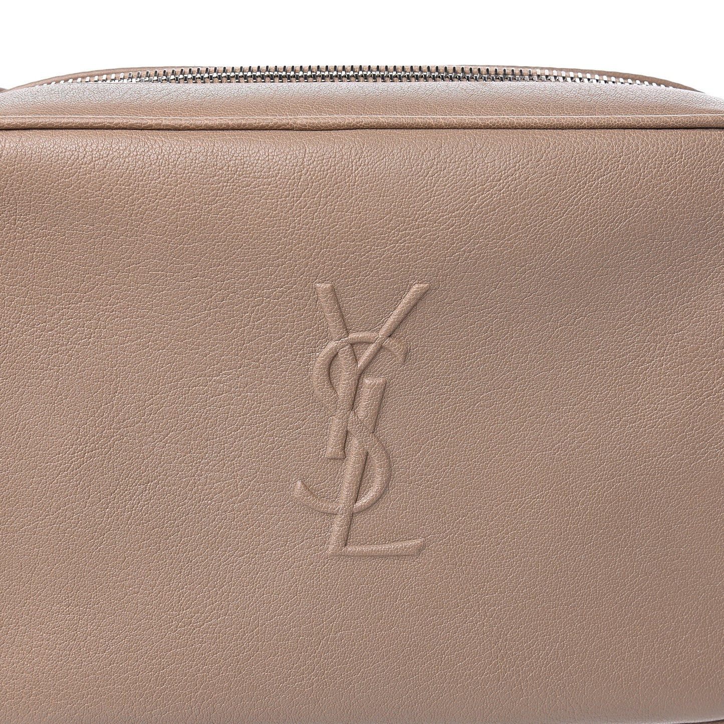 Lambskin Monogram Small Lou Camera Bag Dark Beige