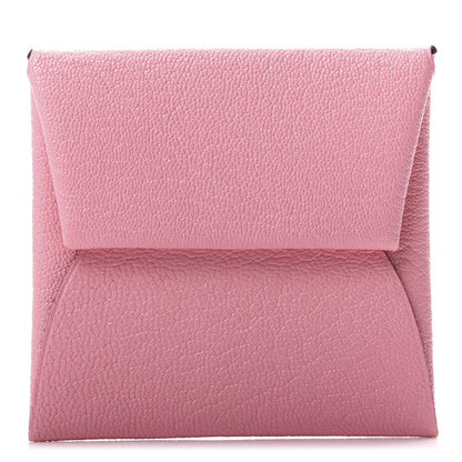 Hermes Chevre Mysore Verso Bastia Coin Purse Rose Confetti Brique 1 of 7
