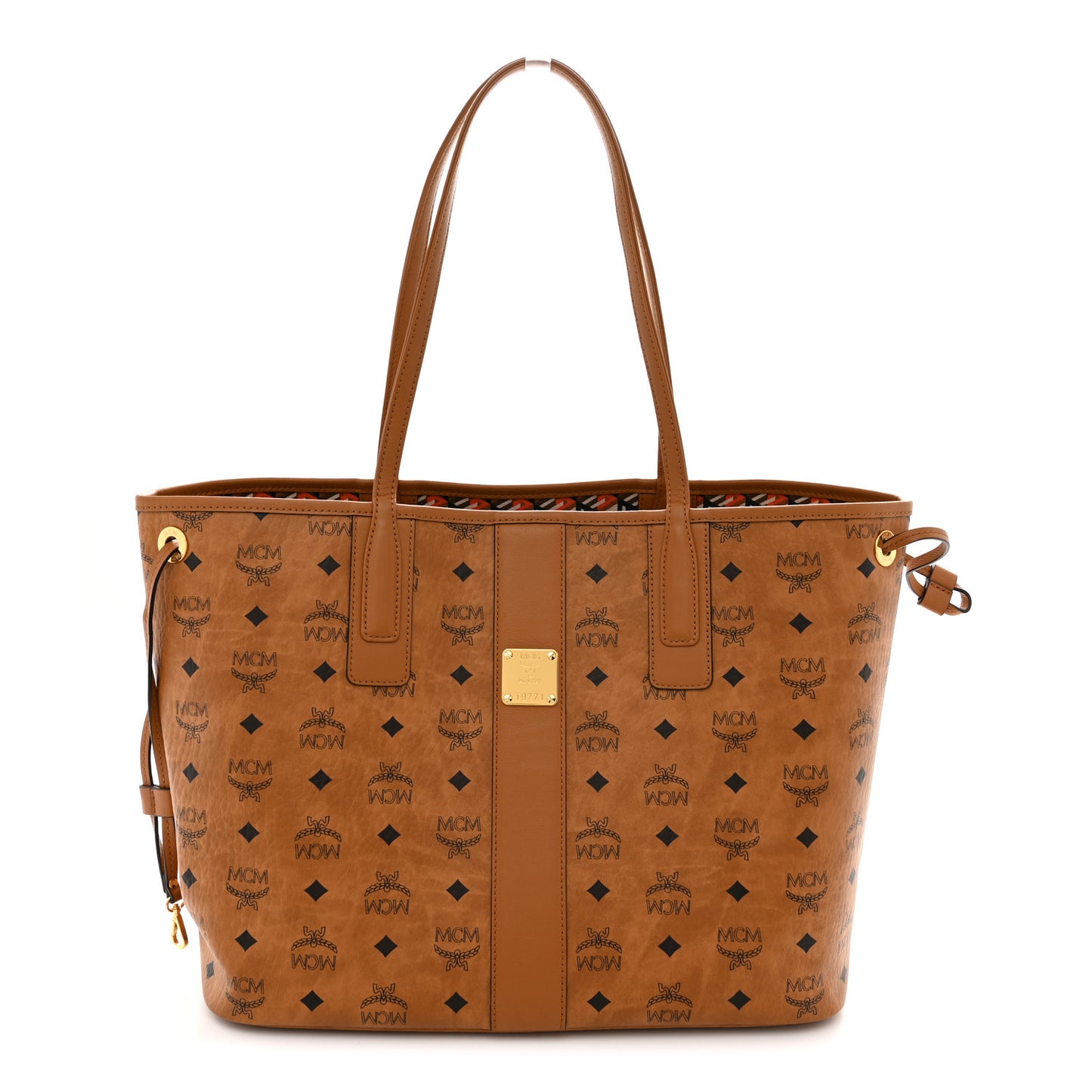 Visetos Medium Liz Reversible Shopper Tote Cognac