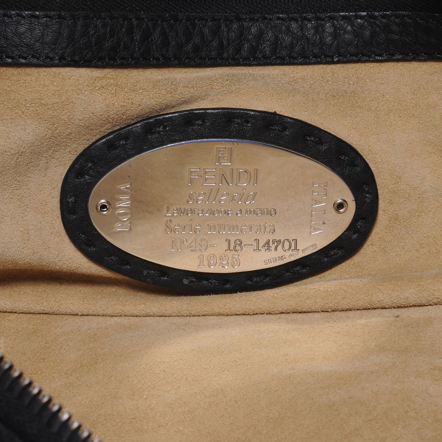 Calfskin Romano Selleria Sling Bag Black