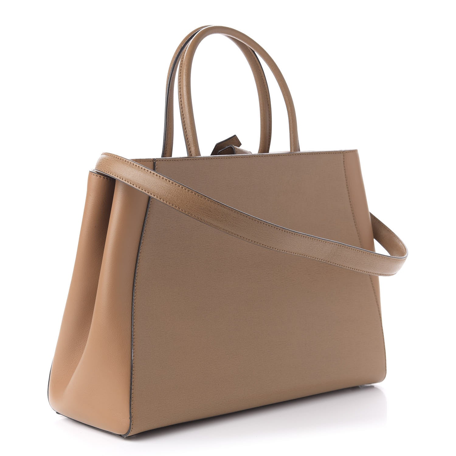 Fendi Vitello Elite Regular 2Jours Tote Orzo 4 of 11