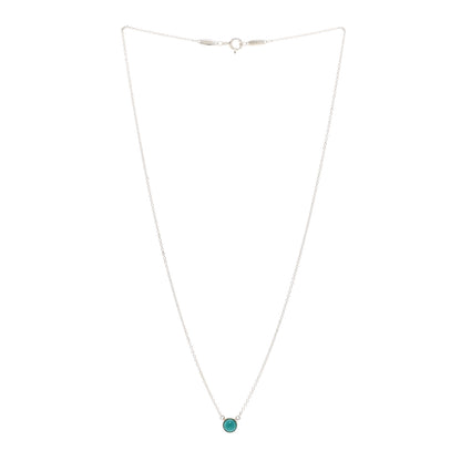 Tiffany Sterling Silver Turquoise Elsa Peretti Color by the Yard Pendant Necklace 3 of 4