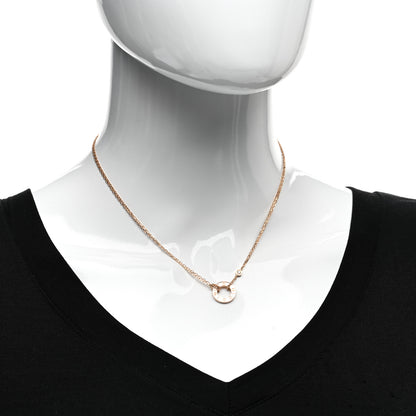 Cartier 18K Pink Gold 2 Diamond LOVE Necklace 2 of 5