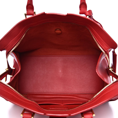 Saint Laurent Calfskin Medium Classic Y Cabas Red 4 of 10
