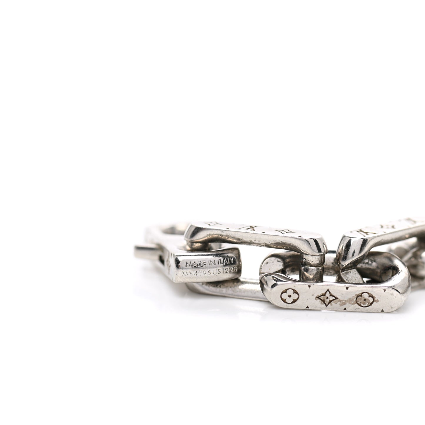 Monogram Chain Necklace Silver